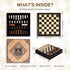 Set 12 Inch 2 1 2 Sets Peradix Magnetic Chess Classic in with Chess Pieces, Wood Board Box with Storage, Extra Queens