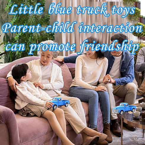 Little Blue Truck Toy for Toddlers 1-12 Years - 1:32 Alloy Kids Car Toy for Birthday Gift and Decoration