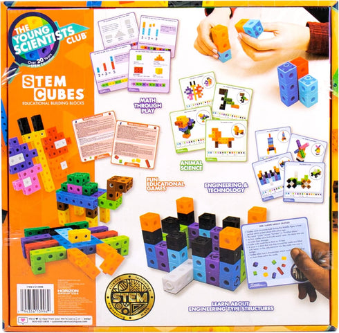 STEM Cubes, 100+ Math Manipulatives for Kids Ages 4-8, 4-in-1 Educational Games for Learning Through Play