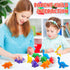 Montessori Learning Toys for Toddlers 1-3, Matching Letters Fine Motor Toy, 26 PCS ABC Dinosaur Alphabet Games