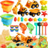2 Bucket,3 Truck,2 Shovel,2 3-10 HUITEM Beach Toys for Kids, Sand Toys with Collapsible Beach Dump Sunglasses,Ocean