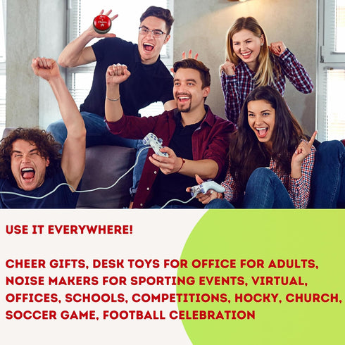 Airhorn Can Sound Button with Applause and Cheers, Funny Easy Button, Noise Maker Buzzer for Office, Sporting Event