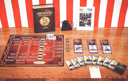 Unforgiven: The Lincoln Assassination Trial Board Game for 2 Players, Strategy, Historical Fun for Couples, Ages 14+