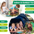 3-5 Backpack Set 3D 4 4-8 COCO&Friends Dinosaur Toys for Kids - Portable Dinosaur Play with Foldable Mat, Pretend Play