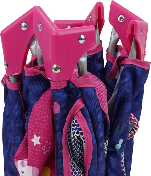 509 Crew Unicorn Doll Sleep n Care Play Yard for Kids Pretend Play, Folds for Travel & Storage