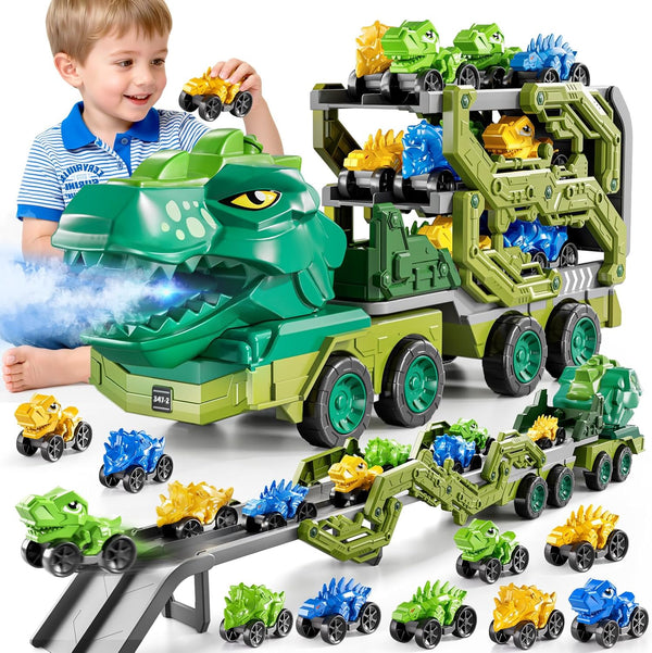 10 in 1 Dinosaur Truck Toys for Kids Aged 3-5 4-8 with