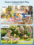 1-3 Summer Playset OKPOW Water Table for Toddlers with Pump: Play Sink with Running Water for Outdoor Indoor Activity