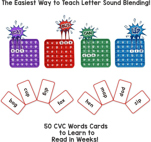 Ultimate Reading Bundle - Master 220 Dolch Sight Words for Pre-K to Grade 3 with Popping Mats & Dice
