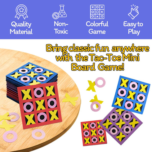 Pack 120) 5"x5" Tic Tac Toe (Bulk of Foam Tic-Tac-Toe Mini Board Game Toys for Kids, Birthday Party Favors, Goody Bag
