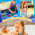 18 Pack 3-8 GINMIC Kids Ocean Animals Toys with Large Play Mat , Assorted Realistic Sea Animal Toys with Carrier Bag