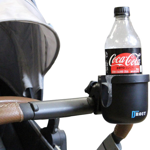 W4W Universal Stroller Cup Holder – Adjustable Clamp for Any Bike, Walker, Wheelchair, Car