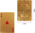 Vijiv 2 PCS Luxury Gold Poker Playing Cards Deck - Waterproof Plastic Foil for 1920 Gatsby Party Decor