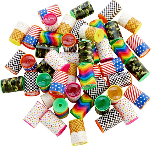 BLUE PANDA 48 Mini Kaleidoscope Style Prism Toys for Kids - Vintage-Style Retro Tubes, Bulk Birthday Party Favors