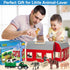 3+ Playset YEEBAY Farm Animals Toys for Year Old Kids Toddlers Girls Boys, Large Wooden Barn with Animal Play Figures