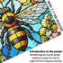 1000 1000 1000 27.5"x19.7" Sutinban Stained Glass Bee Puzzle Pieces, Piece Puzzle for Adults, Challenging Game Home