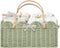 HBlife Large Baby Diaper Caddy, Paper Rope Scalloped Storage Baskets Nursery Bin