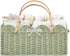 HBlife Large Baby Diaper Caddy, Paper Rope Scalloped Storage Baskets Nursery Bin