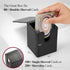 MTG Card Deck Box - Holds 100+ Single Sleeved Cards, Microfiber Lining, Leather Compatible with TCG (Vertical-Black)