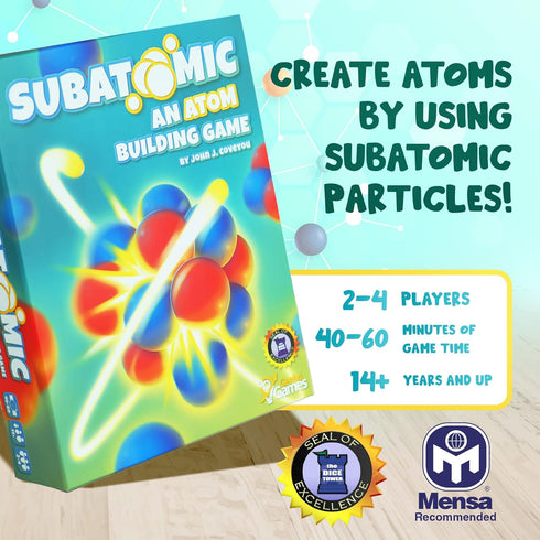 Subatomic: an Atom Building Game (2nd Edition) | Educational Chemistry Game About Elements, Protons, Neutrons, Electrons