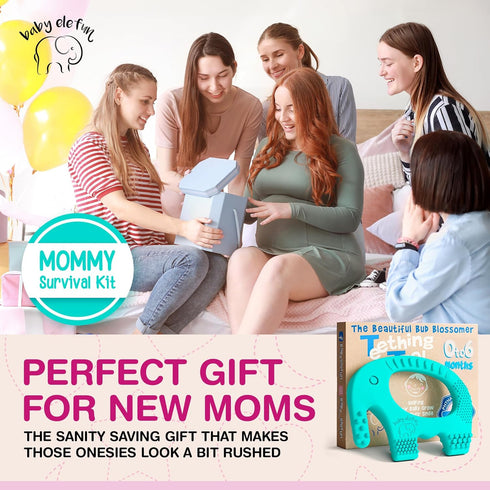 Teething Ring for Babies 0-6 Months - 5X Pain Relief Smart Teether, Cute Infant Chew Toy