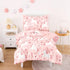 Wake In Cloud - Toddler Bedding Set for Girls, Cute Unicorn Floral