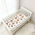 Mazeann 52" 28" 9" Vintage Baseball Ball Crib Sheets Soft Breathable Fitted Cotton Baby Crib Sheets Mattress Cover