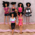 12 Piece African American Toy Doll Playset - 11.8" Premium Fashion Diversity Dolls for Kids