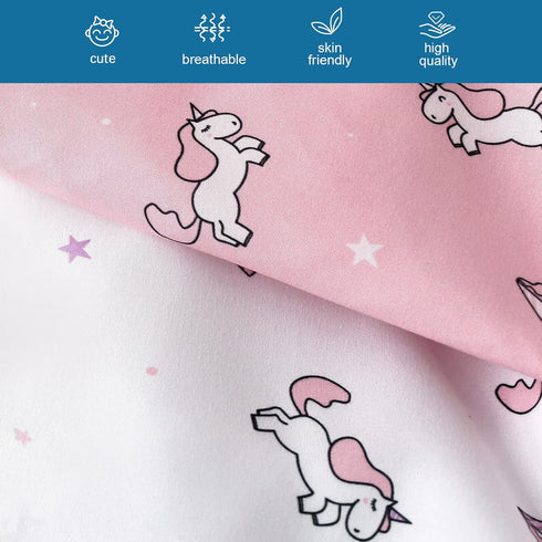 2-Pack, 52'' 28'' Girl Crib Sheets Fitted x for Standard Crib & Toddler Mattress, Soft and Breathable Material, Neutral