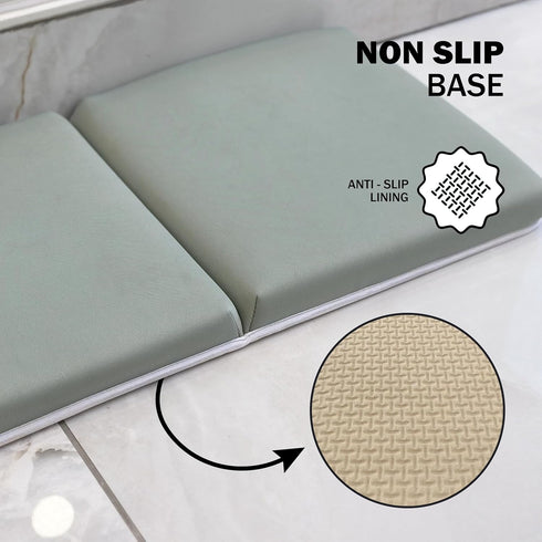 Kneely Bear Elbow Set 1.5 Baby Bath Kneeler & Rest Pad Extra Thick Cushion, Non-Slip Mat with Quick-Dry Cover & Storage
