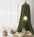 Green Bed Canopy, Hanging Round Dome Mosquito Net Curtains Tent Canopies Over Corner Cute Princess Style Decoration