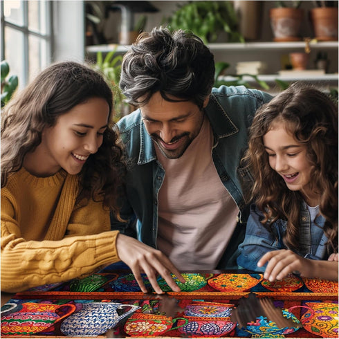 1000 24"x30" White Mountain Piece Jigsaw Puzzle Colorful Vase Collage Puzzles with Large Pieces Gift for Adults