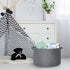 Blanket Basket 20"x 20"x 13" Cotton Rope Basket for Living Room, Baby Toy Storage, Large Woven Laundry Basket, Gray