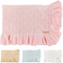 Ruffle Cotton Pointelle Knitted Baby Blanket, 40 x 31 Inches Soft Cozy