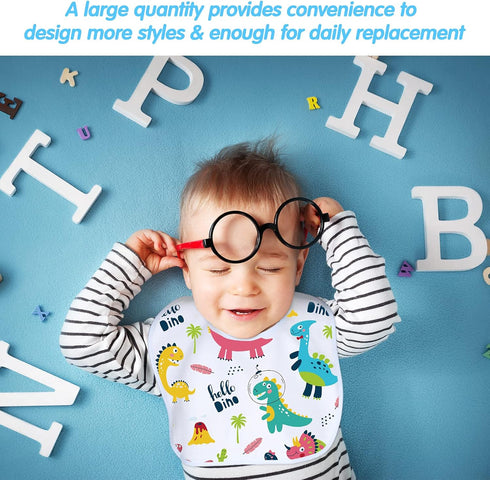 12 Pieces Sublimation Blank Baby Bibs - Printable Reusable Dribbler Bib, 30 x 27 cm, Stain Resistant