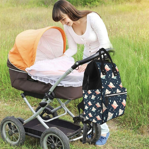 TZTTZT Backpack, Mommy Cute Stingray Print Diaper Bag Toddler Baby Girl Boy Diaper Bag for Mom Dad, Bags Travel Baby
