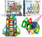 Discovery 100-Piece 3D Magnetic Tile Set, Educational STEM Toy, Construction Building Block Creativity Kit, Safe