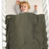 LAWKUL Baby Blankets Cable Babe Blanket Checkered Soft Cuddle Newborn Infants Receiving Swaddle Boys Girls Dark Green 40"x30" by LAWKUL