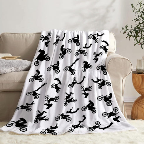 Motorcycles Dirt Bike Baby Blanket Gifts Super Soft Swaddle Newborn Cozy Baby Receiving Blanket Stroller Throw Blanket 40x30 in for Puppy by SUPERICH