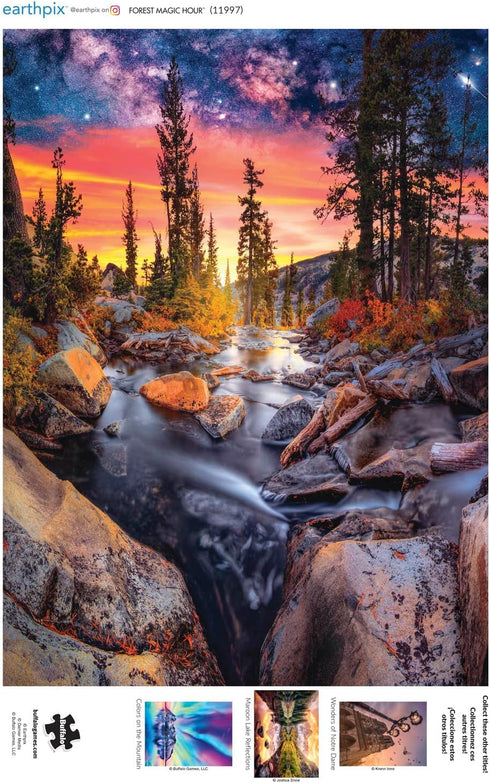 Buffalo Games 1000 Piece Jigsaw Puzzle - Earthpix - Forest Magic Hour - Perfect for Game Nights