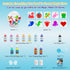 12 10 1 3+ Kiditos Magic Water Elf Toy Kit Squishies for Kids, Gels + Molds & Bottle, Magic Gel Water Pets Sensory Toy