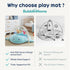 Tummy 012 Baby Play Mat, Whale Time Mat with Toys, Baby Activity Gym for Infants Months Sensory Floor Mat for Boys