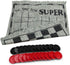 Lulu Home Jumbo Checkers, Giant 3-in-1 Checkers Game Rug Board Game Set, 2 Players