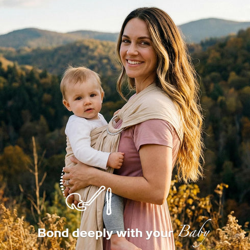 (7-35 lbs) Baby Ring Sling Wrap, Lightweight Baby Carrier Sling Toddler Sling, Cotton Infants Wraps Carrier