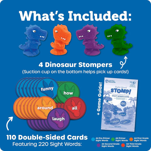 Learning Resources Sight Word Stomp! - Alphabet Toys, Phonics Flash Cards, Classroom Board Games, ABC Homeschool