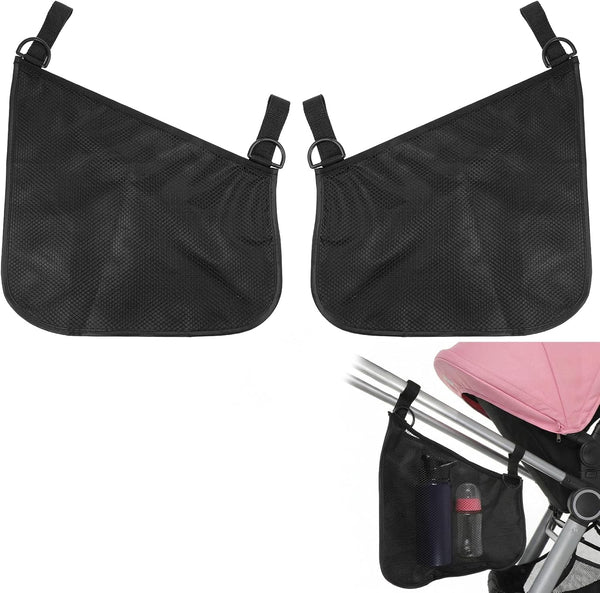 WJIAAA 2 Pack Side Sling Stroller Organizer, Universal Portable Side Sling Stroller with