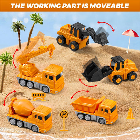 3-5 4-8 35 Magnetic Transform Engineering Car Assembled Toys with Storage Box, Robot Magnetic Blocks Toy, Construction