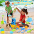 Oisacirg 3-10 Beach Toys for Kids Toddlers, Sand Castle Toys with Bucket, Water Wheel, Long Shovel, Dinosaur Travel