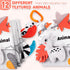 Odeepstar 0-12 Baby Book Months, Crinkle Cloth Book with Rattle & Touch and Feel Sensory Toys, Soft Teether