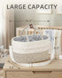 ZOES HOMDECO 14.5"x8.5"x7.5 Baby Diaper Caddy Organizer With Handle, Cotton Rope Baby Shower Basket, Large Diaper Caddy