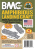 BMC Toys 4pc BMC Classic Marx Landing Craft - Tan vs. OD Green Plastic Army Men Vehicles
